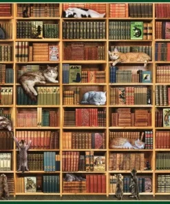 Pussel 1000 bitar - The Cat Library