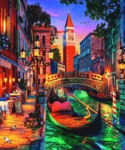 Pussel 1000 bitar Canal Cruise In Venice