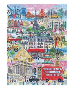 Pussel 1000 bitar Cities Around The World