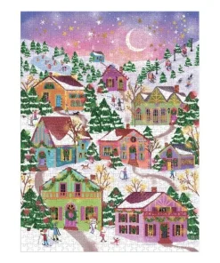 Pussel 1000 bitar folierade Snowcap Village