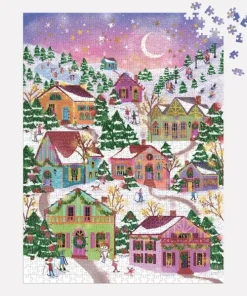Pussel 1000 bitar folierade Snowcap Village