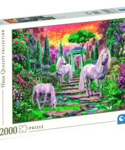 Pussel 2000 bitar Garden unicorns High Quality Collection
