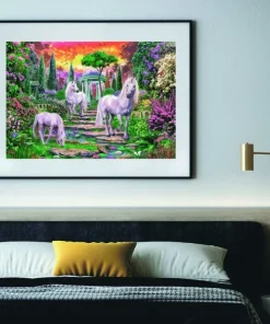 Pussel 2000 bitar Garden unicorns High Quality Collection