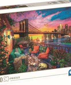 Pussel 3000 bitar High Quality Collection - Manhattan Balcony Sunset