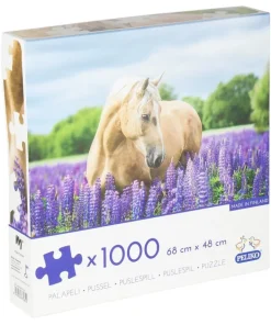 Pussel 1000 bitar Hästen med blommor