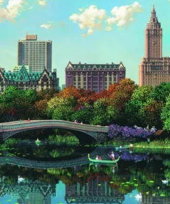 Pussel 1000 bitar NY Central Park, Bow Bridge