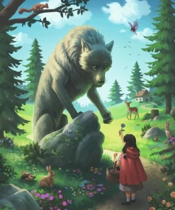 Pussel 100 bitar Red Riding Hood & The Wolf