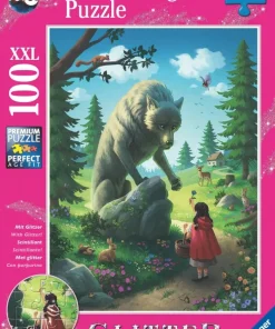 Pussel 100 bitar Red Riding Hood & The Wolf