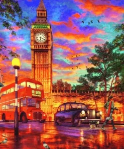 Pussel 1000 bitar Sunset At Parliament Square