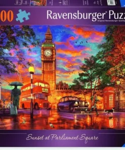 Pussel 1000 bitar Sunset At Parliament Square