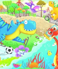 Pussel 2x12 bitar My Dino Friends