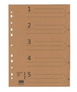 Register A4 1-5 150g kraftpapper