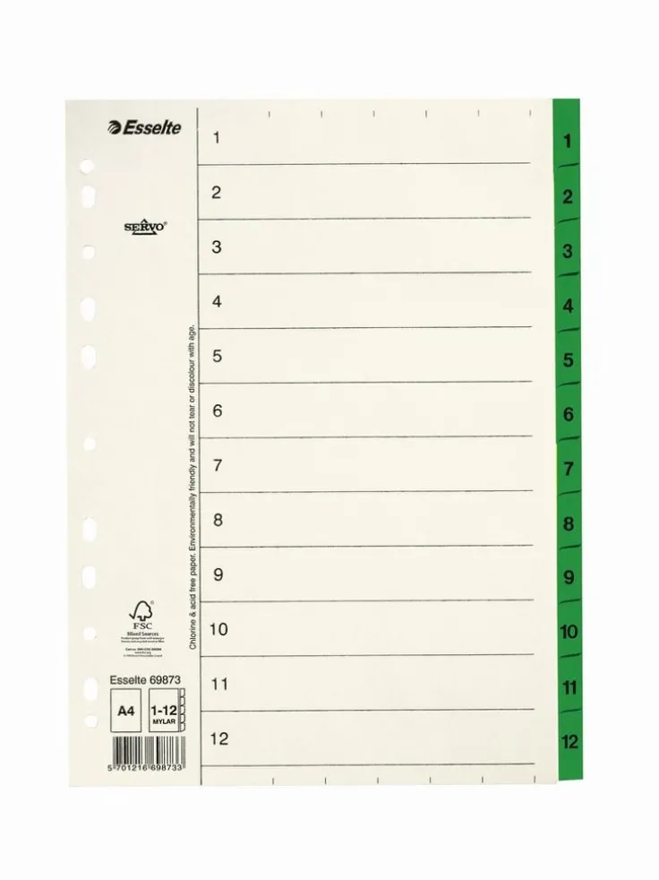 Register A4 1-12 servo