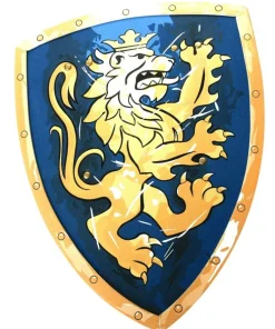 Sköld lejon blå
