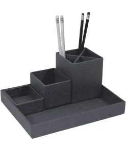 Skrivbordsställ Lena canvas svart
