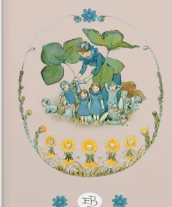 Skrivhäfte A5 Elsa Beskow Blåsippor och tussilago beige