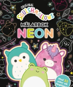 Squishmallows. Målarbok neon