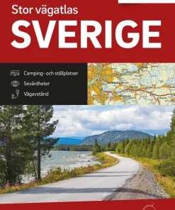 Stor Vägatlas Sverige Kartförlaget, A3 format, spiral