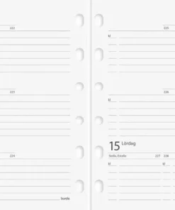 Systemkalender Compact skinn svart