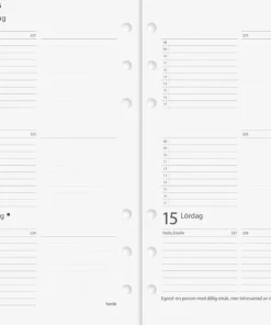 Systemkalender Regent skinn brun