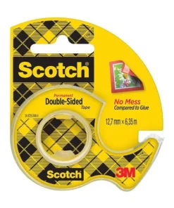 Tejp Scotch dubbelhäftande med hållare 6,3m x 12,7mm