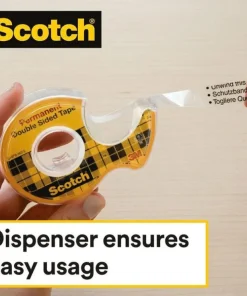 Tejp Scotch dubbelhäftande med hållare 6,3m x 12,7mm