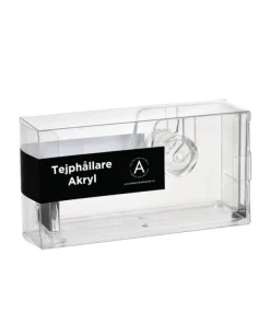 Tejphållare akryl transparent svart