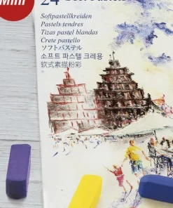 Torrpastellkrita Faber-Castell Creative halvlängd 24 färger