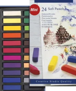 Torrpastellkrita Faber-Castell Creative halvlängd 24 färger