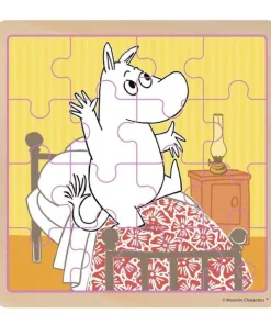 Träpussel 16 bitar Moomin Bedtime Jumping