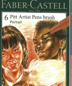 Tuschpenna PITT Artist Pen Brush 6-pack porträtt