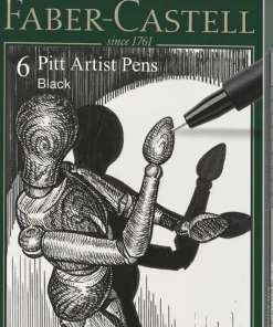 Tuschpenna PITT Artist Pen 6-pack 199 svart