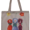 Tygkasse Elsa Beskow Blomsterflickorna beige