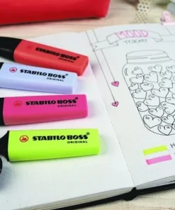 Överstrykningspenna Stabilo Boss pastell 4 färger