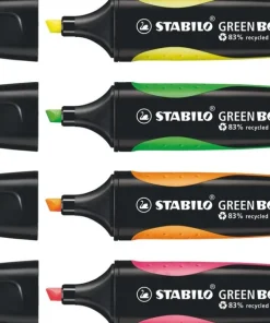 Överstrykningspenna Stabilo Green Boss 4 färger