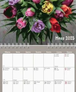 Väggkalender 2025 Blommor