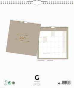 Väggkalender 2026 Clean