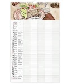 Väggkalender 2025-2026 familj Kajsa Hagelin