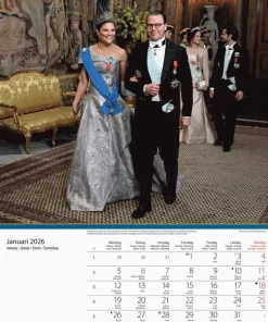 Väggkalender 2026 Kungafamiljen