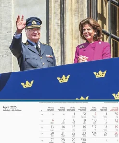 Väggkalender 2026 Kungafamiljen