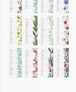 Väggkalender 2025 Lilla Blomsterkalendern