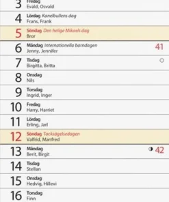 Väggkalender 2025 Lilla Hemkalendern