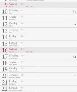 Väggkalender 2026 Lilla Månadskalendern