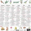 Väggkalender 2026 Lilla Naturalmanackan