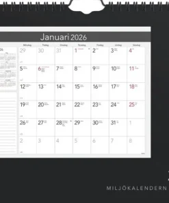 Väggkalender 2026 Miljökalendern Elegant