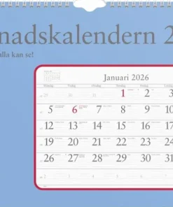Väggkalender 2026 Månadskalendern