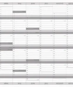 Väggkalender 2025 Årsplan 5-pack