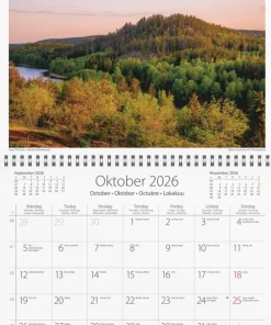 Väggkalender 2026 Sweden med kuvert