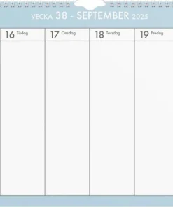 Väggkalender 2025-2026 Veckoplan