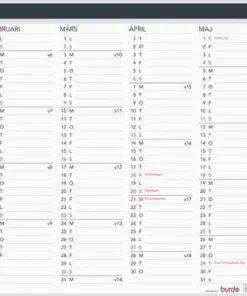 Väggkalender 2025 Väggblad Elegant 420x297mm